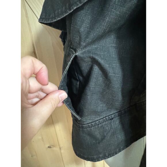 Cabi | Women's Coated Linen Moto Jacket Dark Brown | Size Medium - Picture 5 of 16